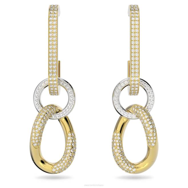 Swarovski DV4B843 gioielleria bianco, placcato color oro orecchini pendenti dextera