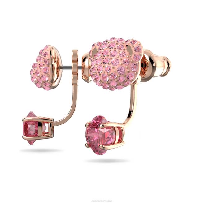 Swarovski DV4B857 gioielleria orsetto, rosa, placcato tonalità oro rosa giacche con orecchini di peluche