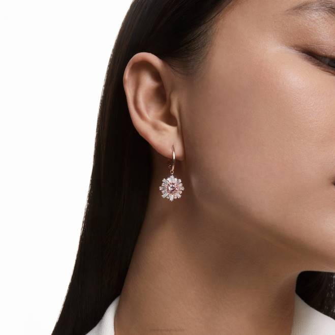 Swarovski DV4B915 gioielleria tagli misti, placcati sole, rosa, oro rosa orecchini a goccia di sole