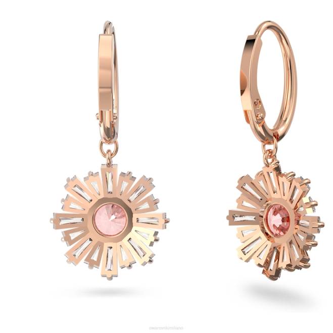Swarovski DV4B915 gioielleria tagli misti, placcati sole, rosa, oro rosa orecchini a goccia di sole