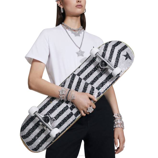 Swarovski DV4B1512 Accessori bianco e nero skateboard dell'oca d'oro