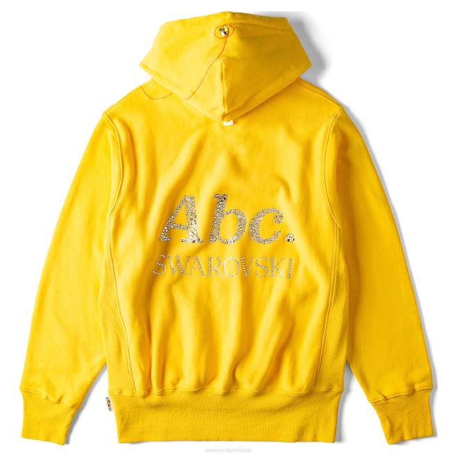 Swarovski DV4B1515 felpe con cappuccio giallo felpa con cappuccio con oggetti colorati