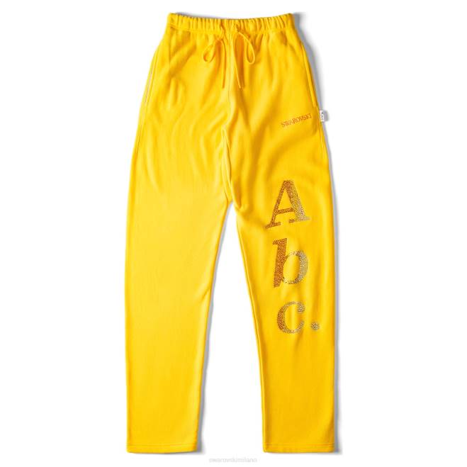 Swarovski DV4B1505 pantaloni della tuta giallo pantaloni della tuta con oggetti colorati