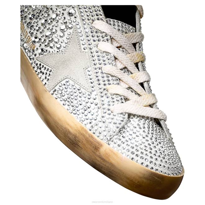 Swarovski DV4B1494 scarpe da ginnastica bianco Scarpe da ginnastica Golden Goose Super Star da donna